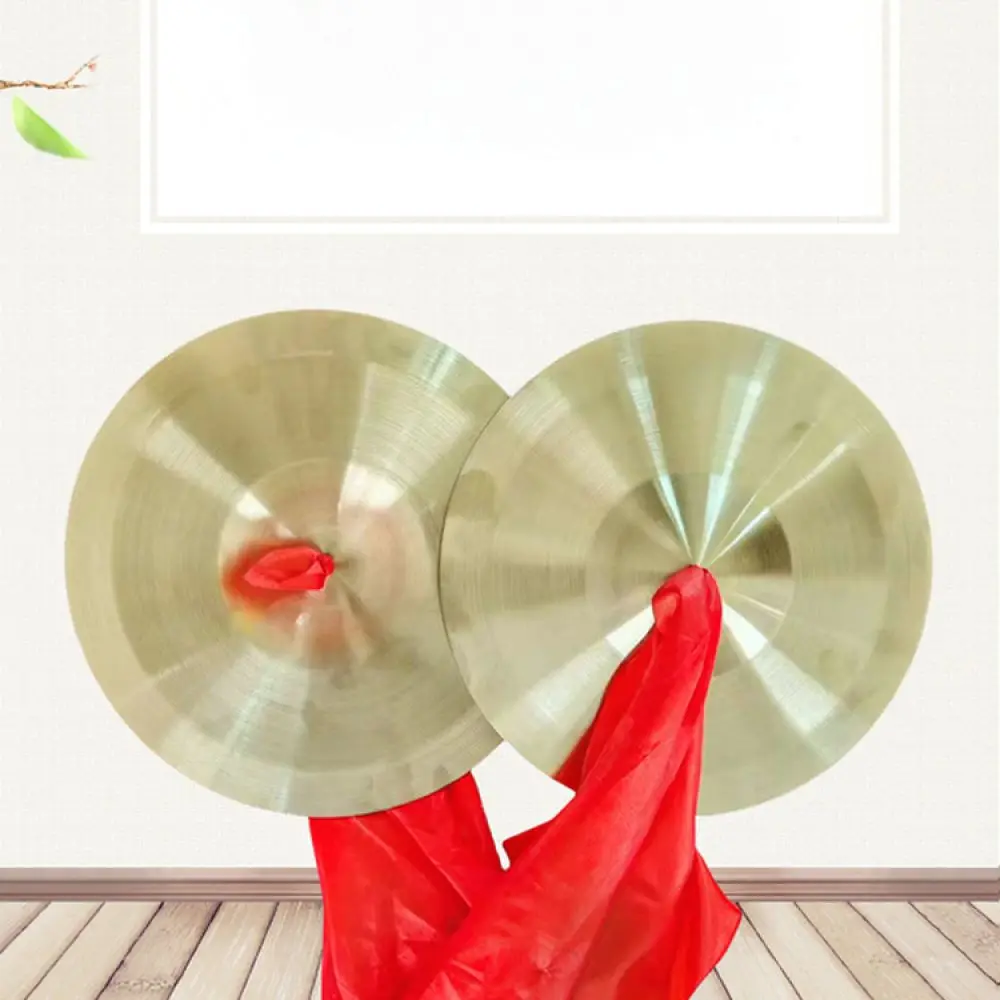 Handheld Brass Cymbals Musical Instrument Percussion Gong Drum For Waist Drum Performance Dance Rhythm Learning Kids Music Props