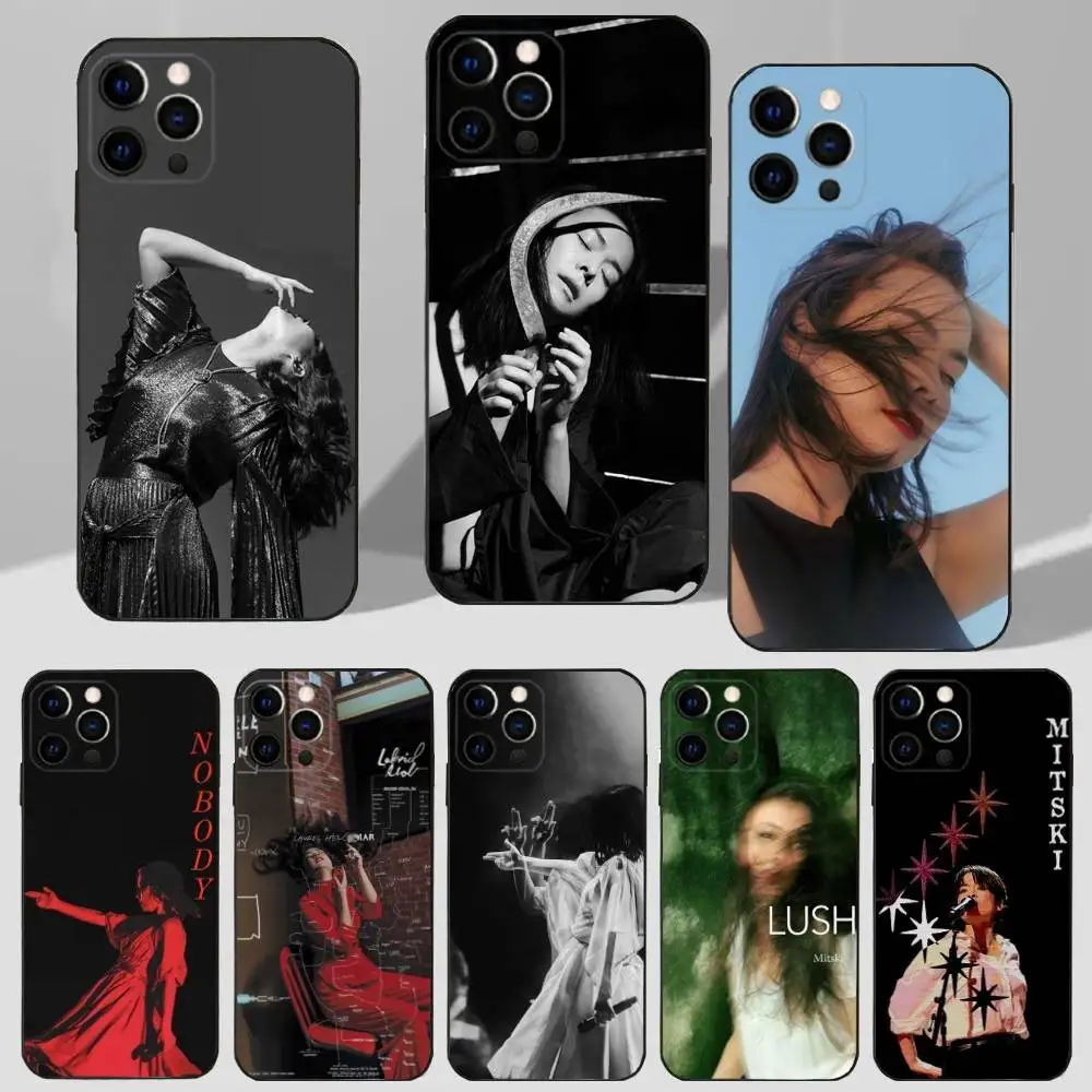 

Hot M-Mitskis Singer Phone Case For iPhone 16,15,14,13,12,11 Plus,Pro Max,XS,X,XR,SE,Mini,8,7 Soft Silicone Black Cover