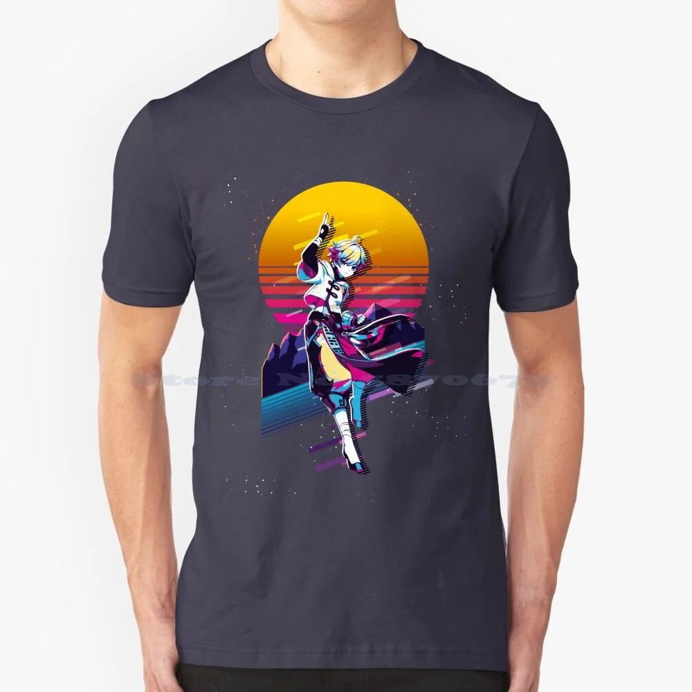 

Chongyun-Genshin Impact 80S Retro T Shirt 100% Cotton Tee Genshin Impact Chongyun Genshin Impact Barbara Genshin Impact Diluc