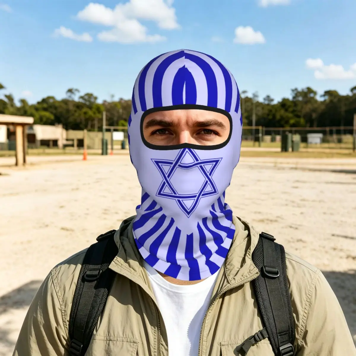 Israel Flag Outdoor Cool Sunscreen Motorcycle Face Mask Moto Biker Wind Cap Mask Stopper Windproof Bicycle Cycling Headgear
