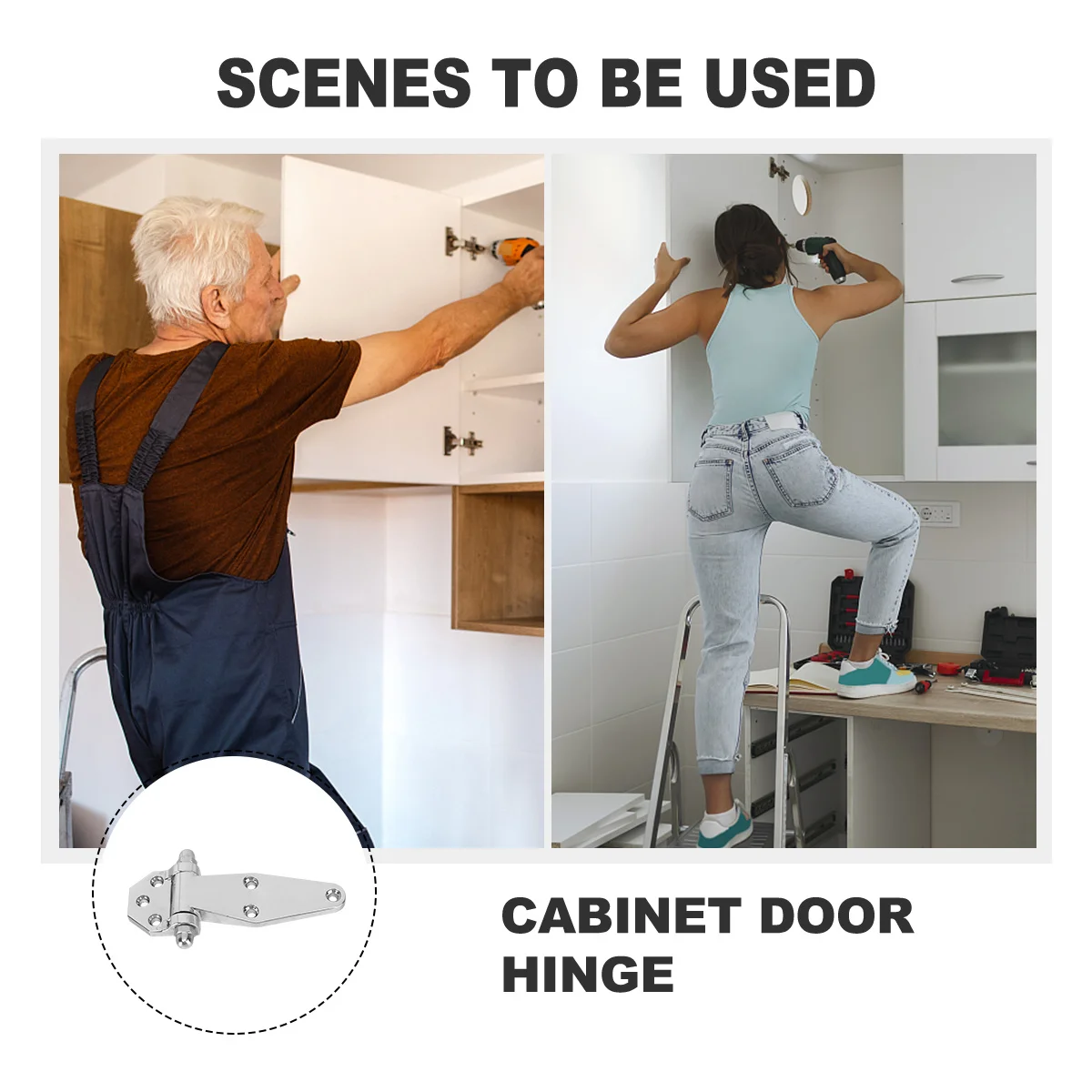 

Zinc Alloy Hinge Smooth Design Durable Mounted Hinge for Cabinet Refrigerator Oven Car Cover Furniture Decorative Accessories