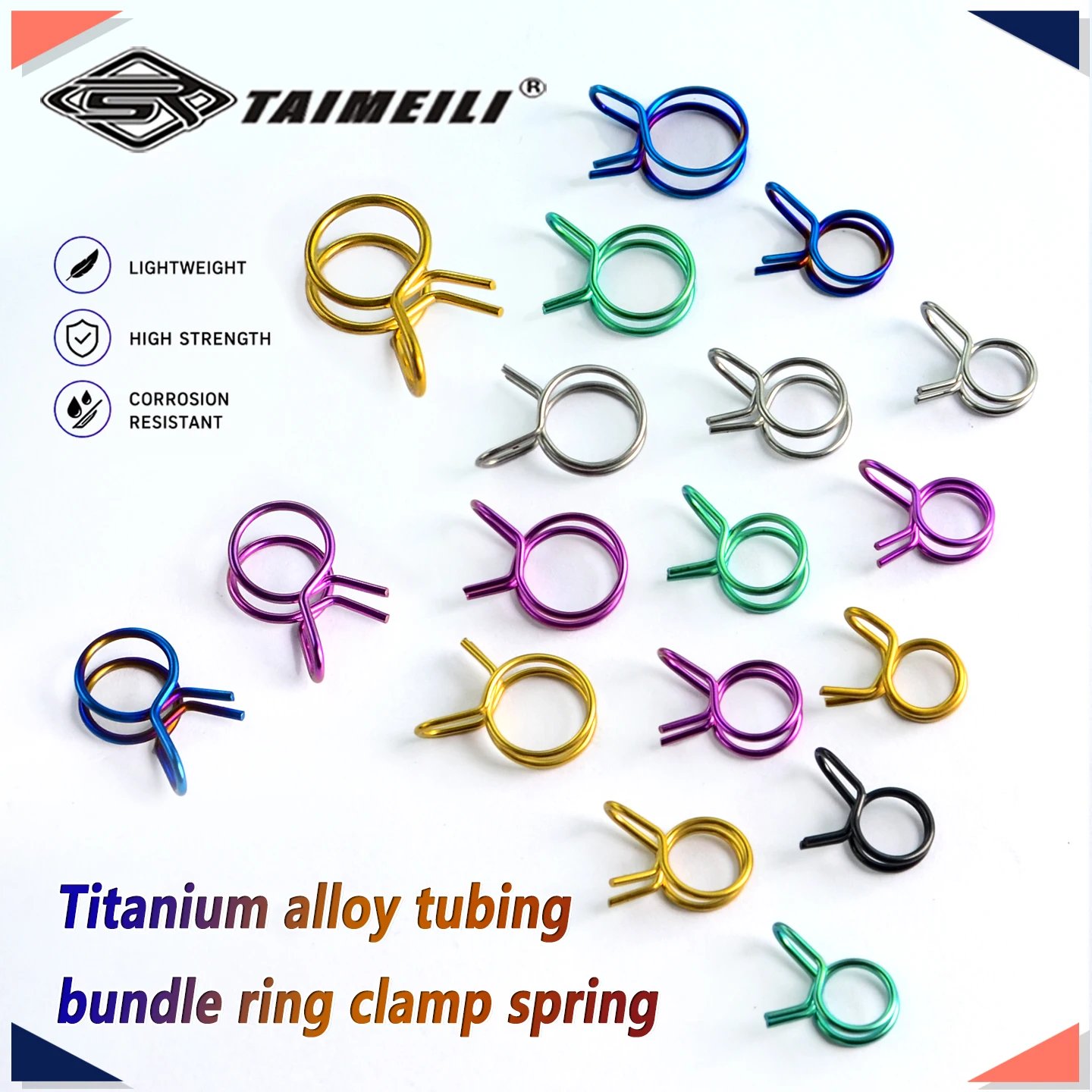 TAIMEILI 1pcs Modification, repair, and anti-corrosion of titanium alloy oil pipe bundle ring buckle