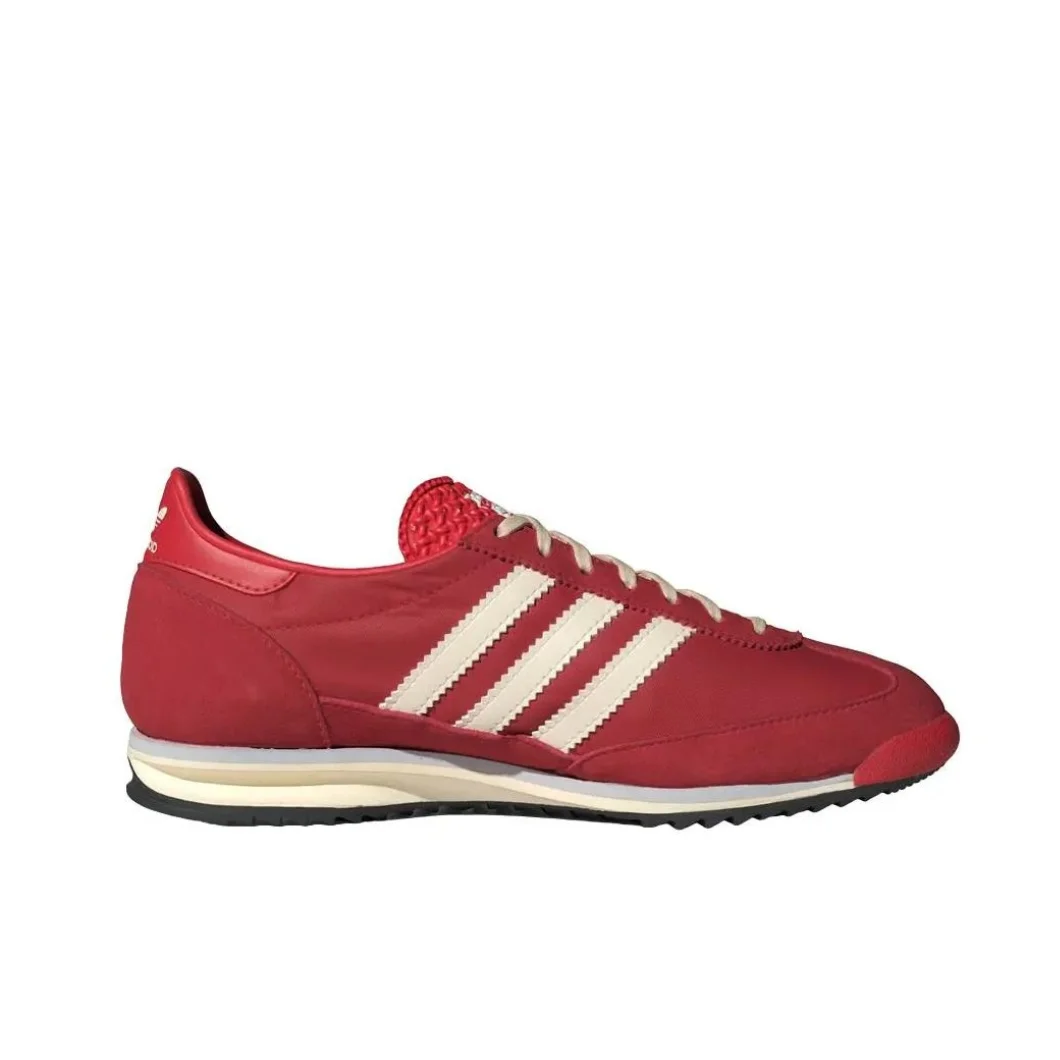 Adidas SL 72 OG Thin Sole Men's and Women's Sneakers Winter Lightweight Comfortable Casual Shoes Red Retro Classic Shoes