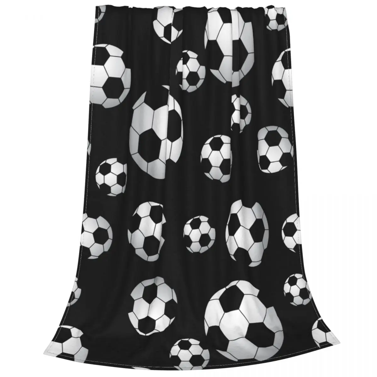 Soccer Pattern Knitted Blanket Football Balls Sports Flannel Throw Blankets Home Couch Personalised Ultra-Soft Warm Bedsprea