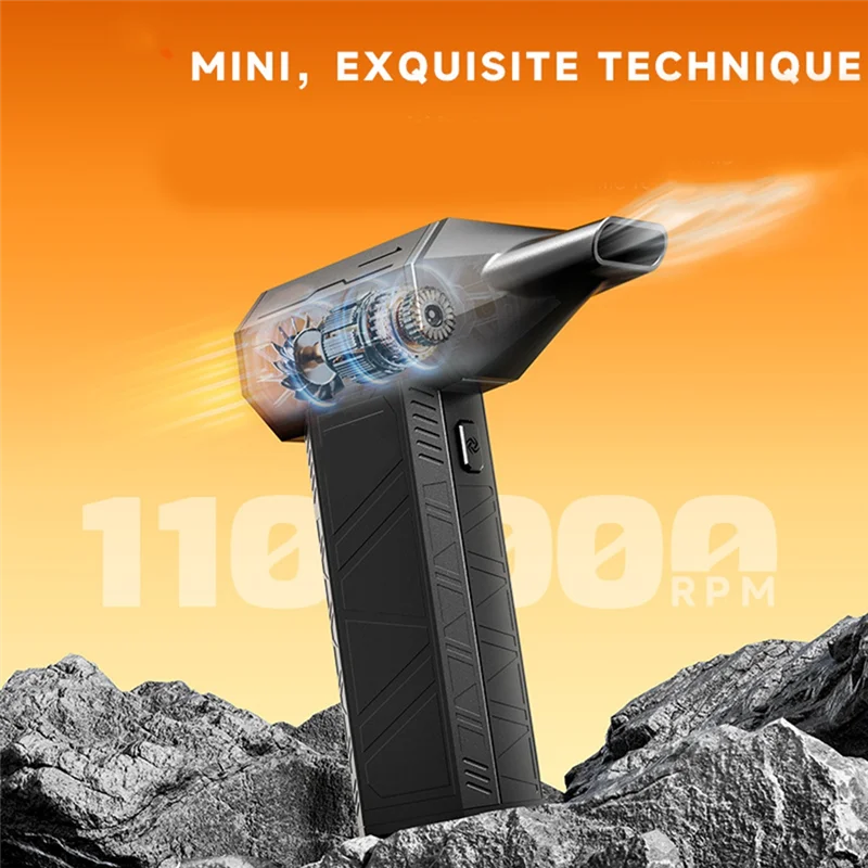 X3 Mini Jet Fan Vento forte 52M/S Ventilatore per condotto senza spazzole ad alta velocità Ventilatore d'aria pulito