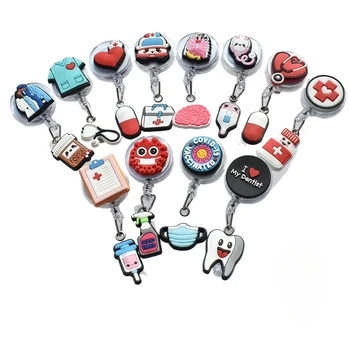 Nuovo stile medico Badge Reel Infermiere Lavoratori Enfermera ID Titolare Porta biglietti da visita retrattile Accessorio