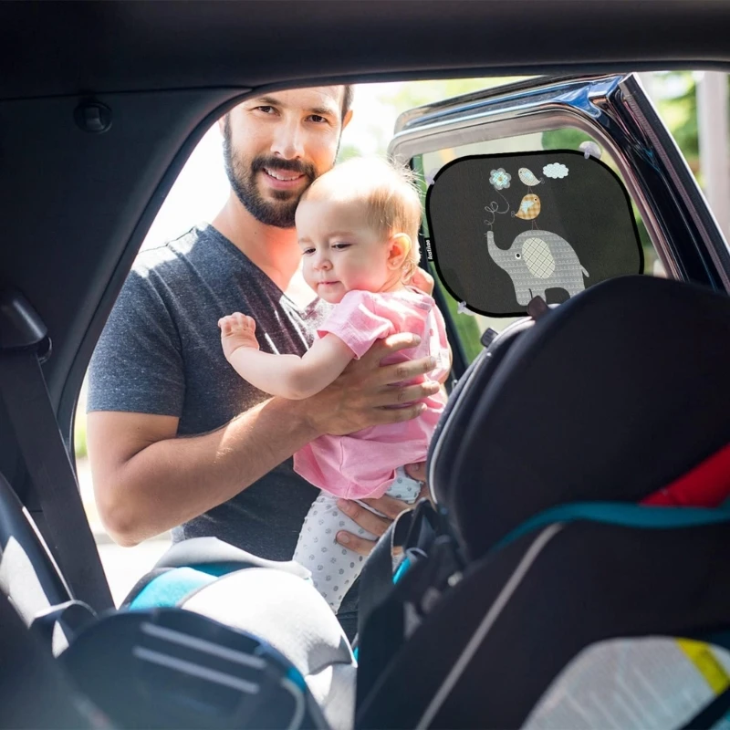 Pare-soleil pliable pour voiture, couverture Protection contre les rayons UV pour vitre arrière voiture, visières animé