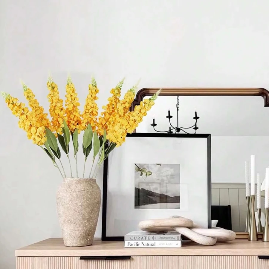 5/10 قطعة الزهور الاصطناعية Shyacinth الروطان غرفة المنزل الزفاف احتفالي زينة في الهواء الطلق حديقة DIY بها بنفسك هدية النعش ديكور الحلي #5