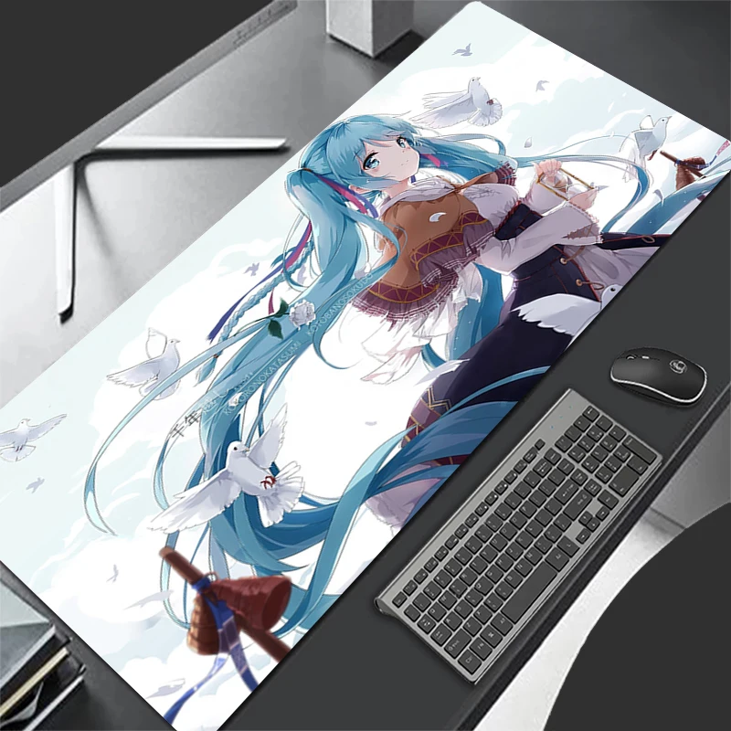 لوحة ماوس كرتونية للفتيات ، حصير مكتب كاواي ، حصيرة طاولة كبيرة ، وردي ، أنيمي ، H-Hatsuns ، M-Mikus ، كمبيوتر محمول ، لوحة مفاتيح ، كمبيوتر شخصي