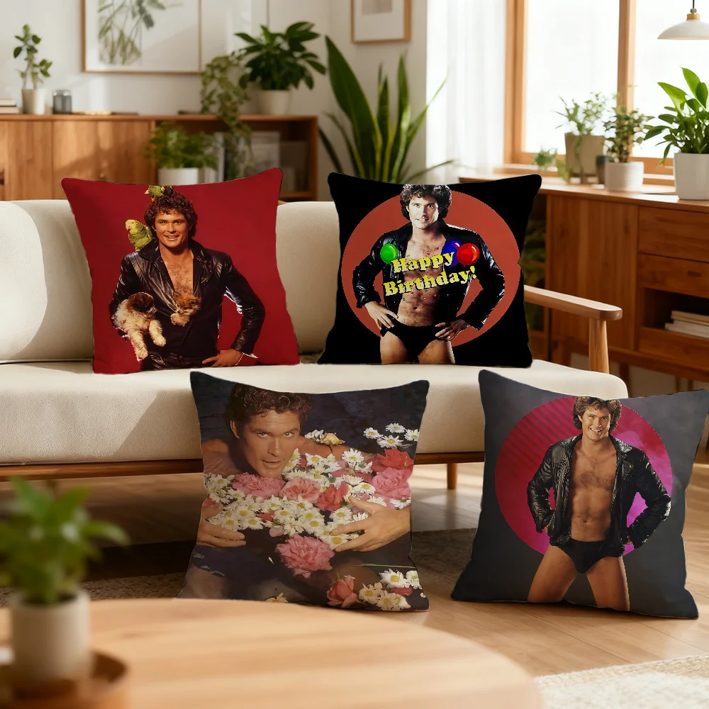 David H-Hasselhoff Jacket cushion cover Best Home Office Coffee Pillow Sofa Printing Decoration Room Shop Car Nordic Simplicity