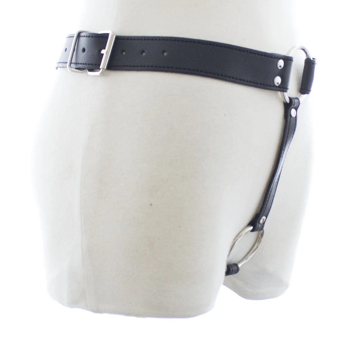 Dispositif de ceinture de chasteté en cuir PU pour hommes adultes, vibrateur télécommandé, prise anale, culotte string, jouets sexuels