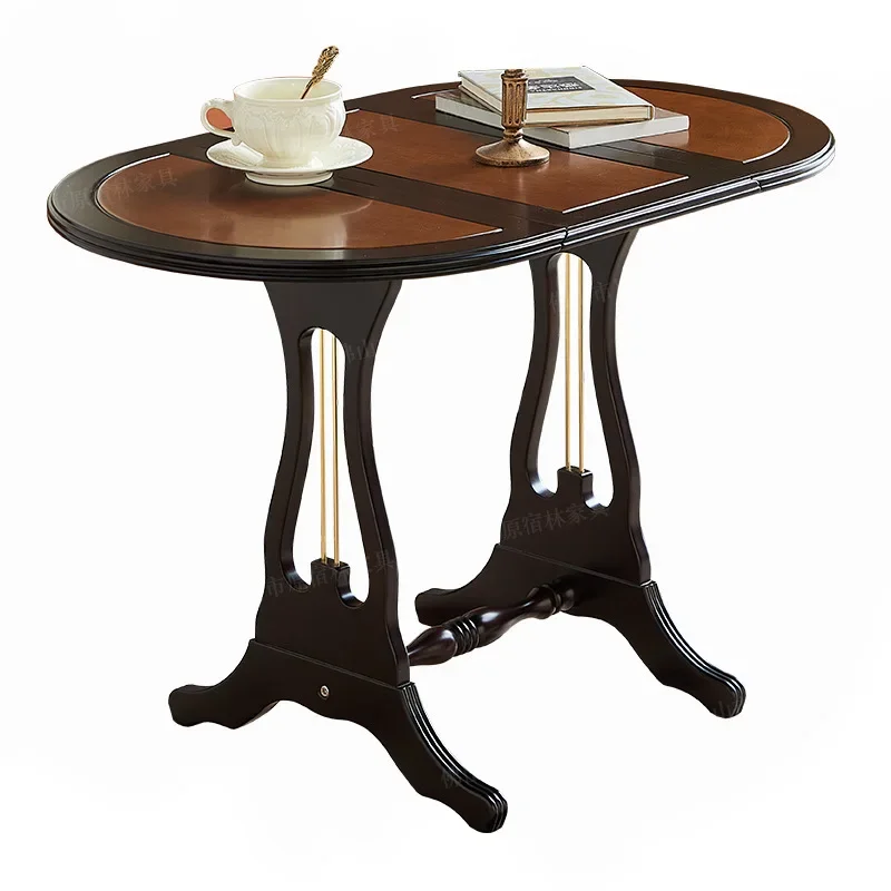 الخشب الصلب الرجعية، الجانب، طاولة القهوة، طاولة قابلة للطي، خمر #1