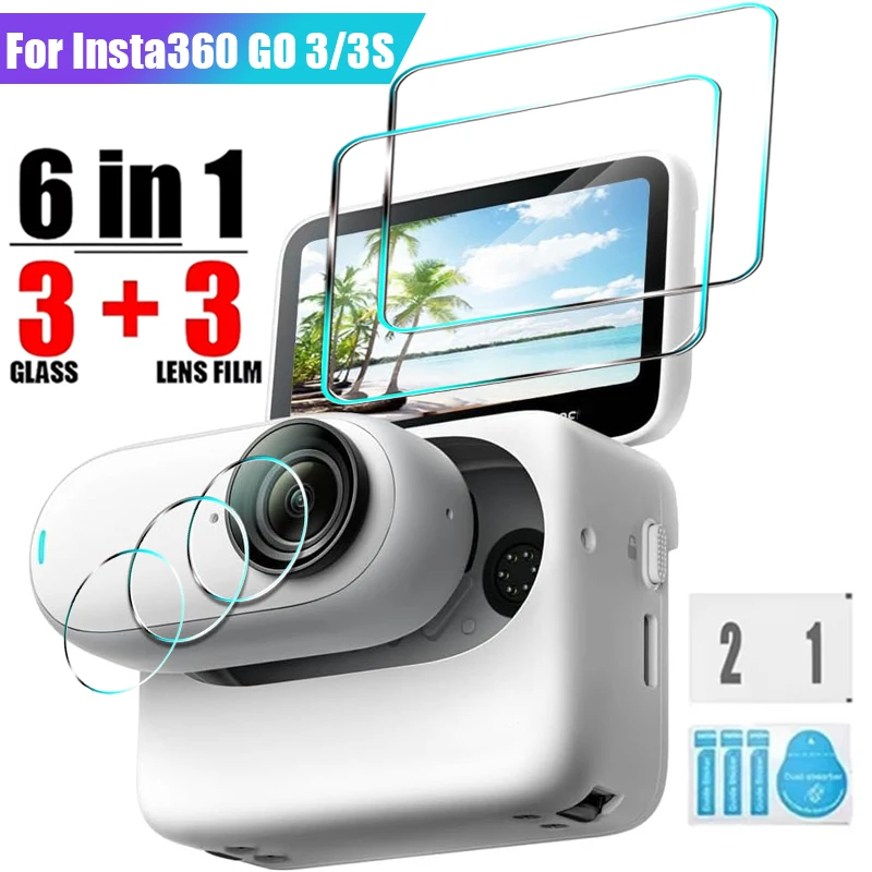Tempered Glass for Insta360 GO 3 3S Camera Protector Screen Lens Anti-scratch Films for Insta360 Go 3S Action Camera Accessories