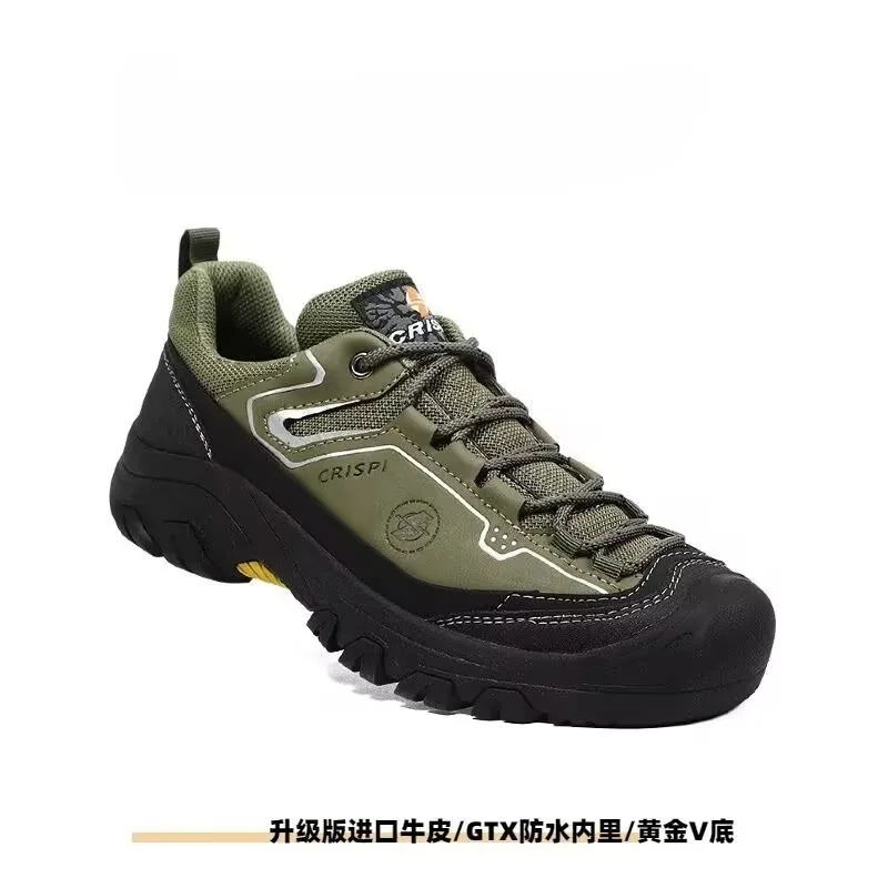 2026 Low Cut Genuine Cowhide Outdoor Men's Hiking Shoes Wear Resistant And Waterproof Men's Hiking Shoe Anti Slip Men's Climbing
