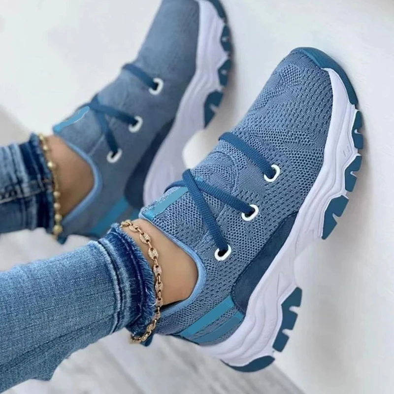 Fashion Women Sneakers Platform Summer Shoes For Women Casual Sport Shoes Anti Slip Mesh Breathable Tennis Shoes Plus Size