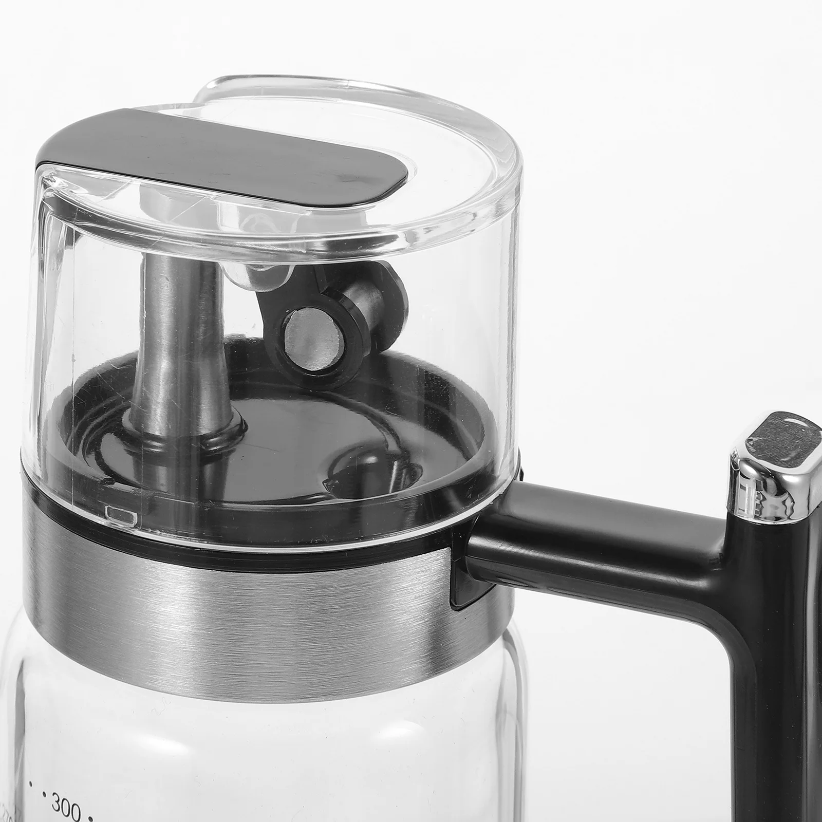 

Anti-Leak Glass Oil Dispenser Bottle Curved Nozzle Large Opening Easy Refill Transparent Scale for Kitchen Cooking Sauces