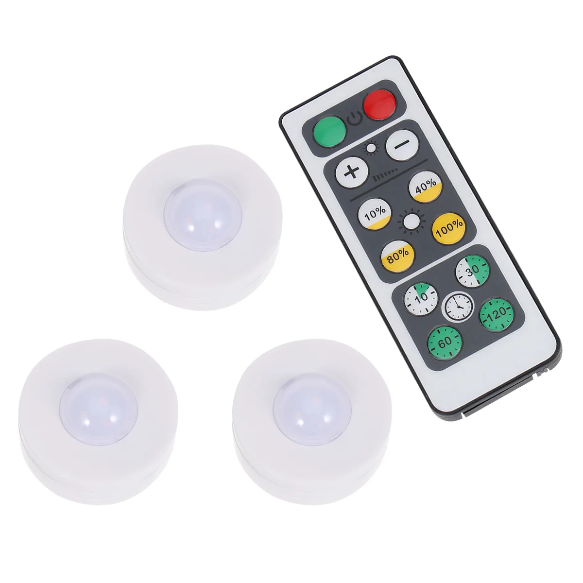 

4pcs Wireless Remote Control Night Light Cabinet LED Lights for Closet Wardrobe Kitchen Bright Warm White Touch Panel
