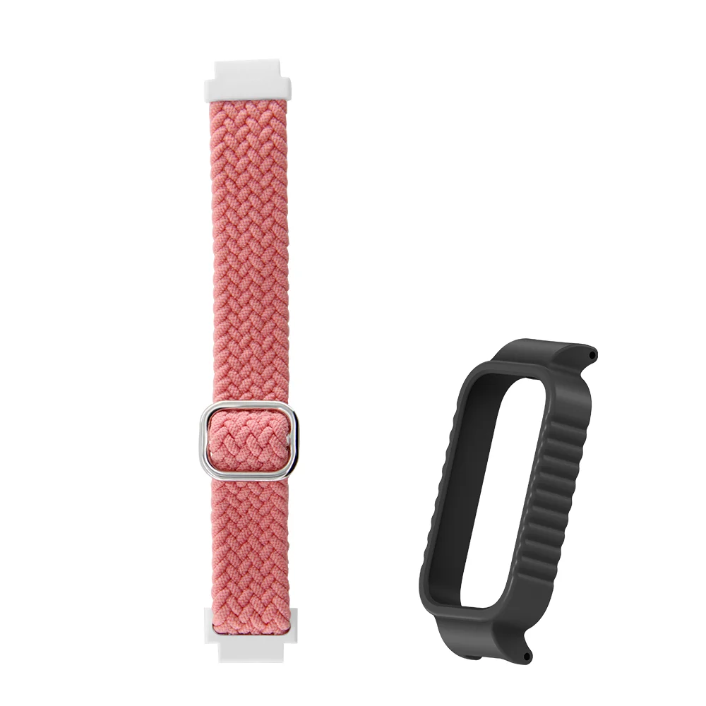 

Return Braided Slide Buckle Strap & Protective Case For Redmi Band 3 Quick Release Washable Nylon Sport Smartwatch Band Unisex