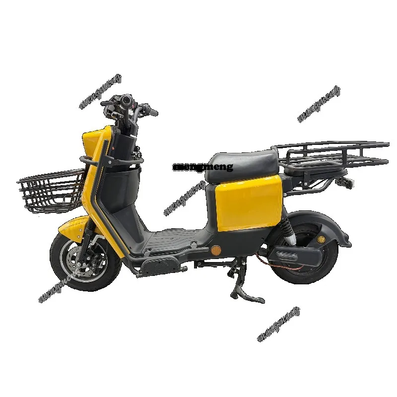Electric Bike 2 Seats 800w Meal Delivery Electric Motorbike High Load Capacity Electric Mopeds