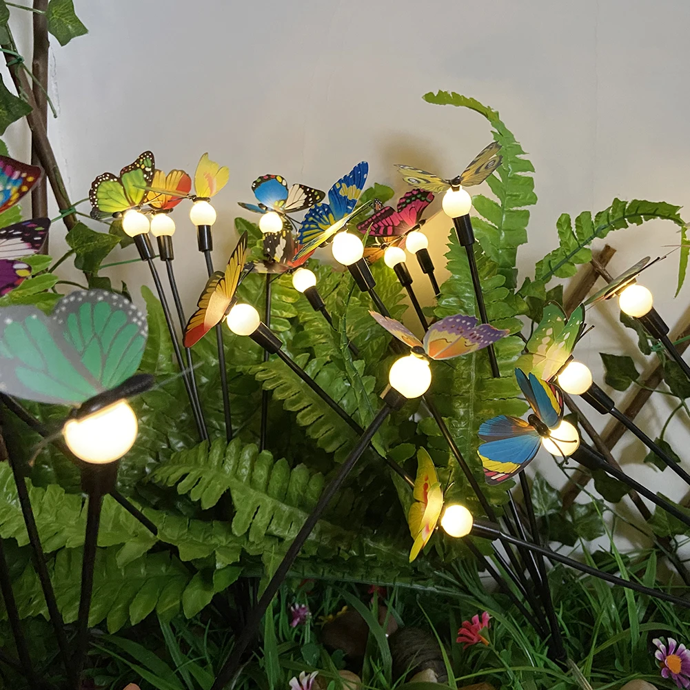 Dynamic Green Leaf Firefly Light 600MAH Solar Firefly Light for Holiday Festival