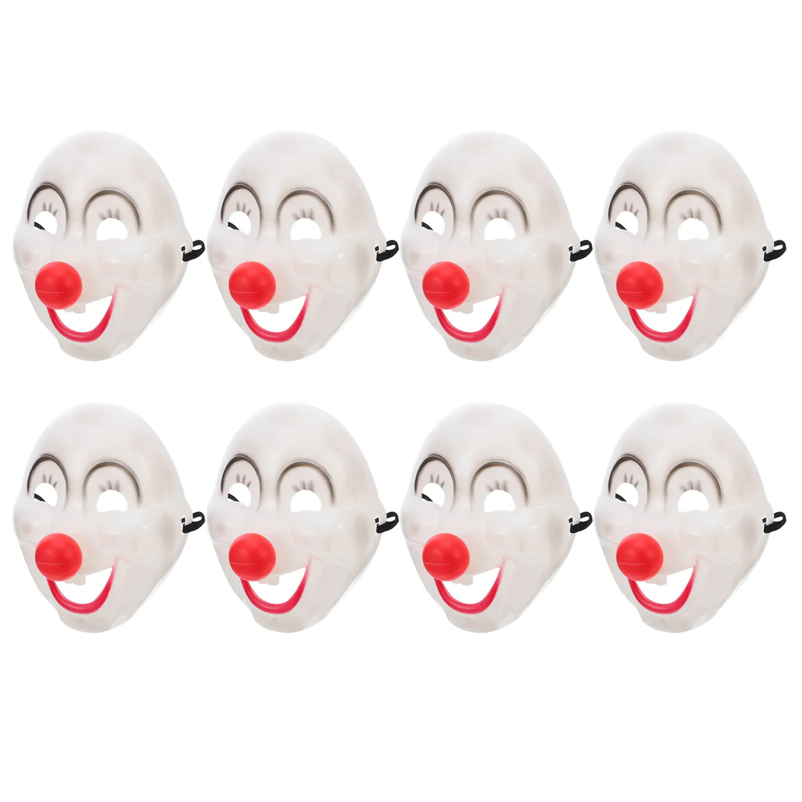 8Pcs Full Face Mask For Party Decoration Fall Festival Carnival Clown PVC Adult Accessories Masquerade