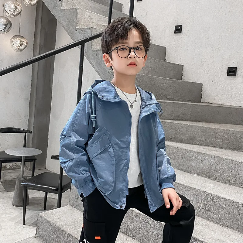 

Spring Autumn Jacket for Boys Coats Hooded Baby Girls Boys Clothes Outerwear Kid Windbreaker Teenager Girls Jackets Coats