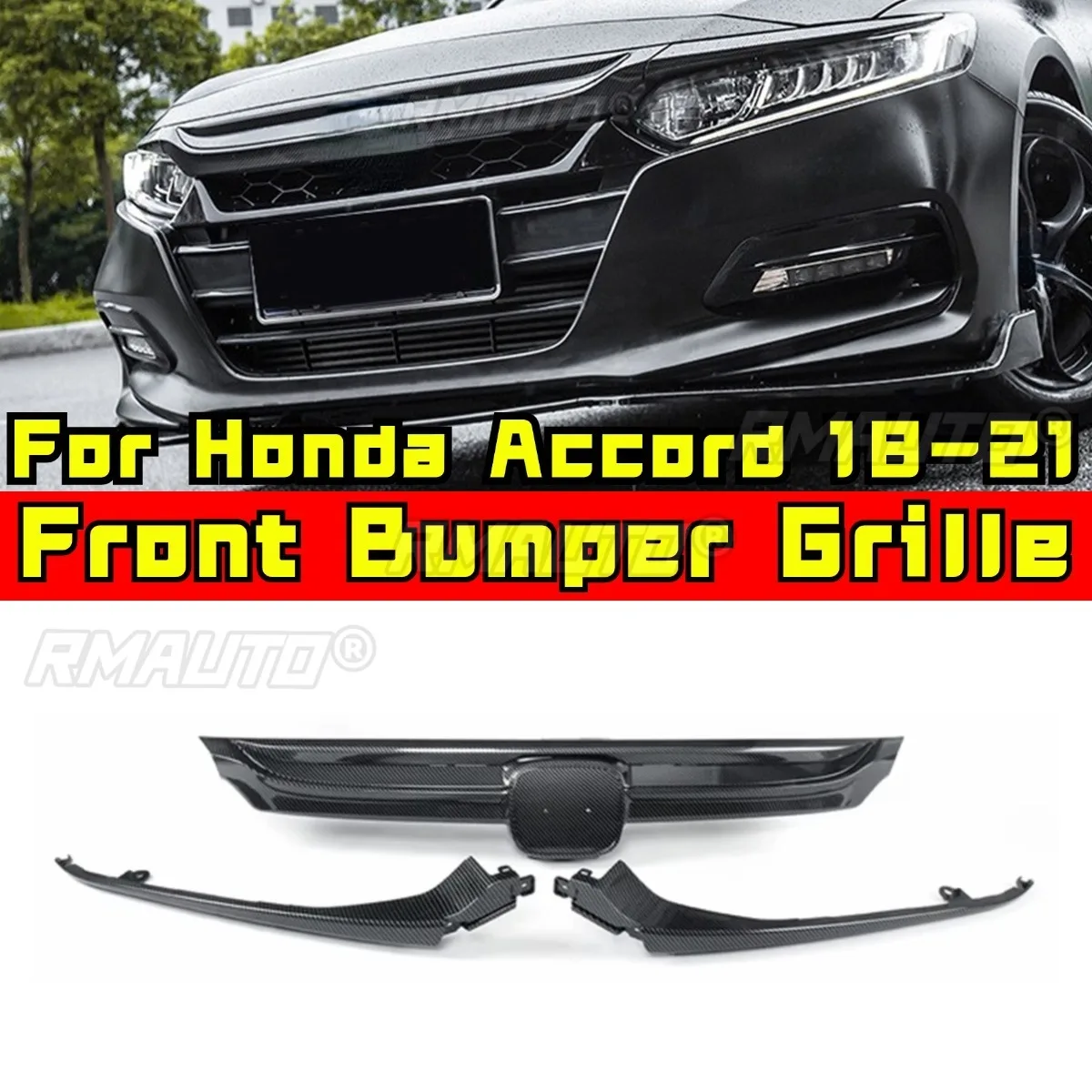 

Для Honda Accord 10-го поколения 2018-2021, комплект кузова, решетка бампера автомобиля, гоночные грили, декоративные полоски, решетка переднего бампера, внешняя часть