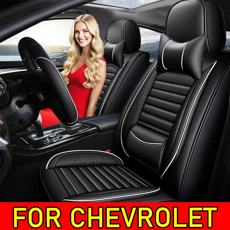 

Чехол на автомобильное сиденье для CHEVROLET, водонепроницаемый, износостойкий, из искусственной кожи, роскошный, с фиксированной талией, передний и задний ряд, полностью обернутый чехол на сиденье
