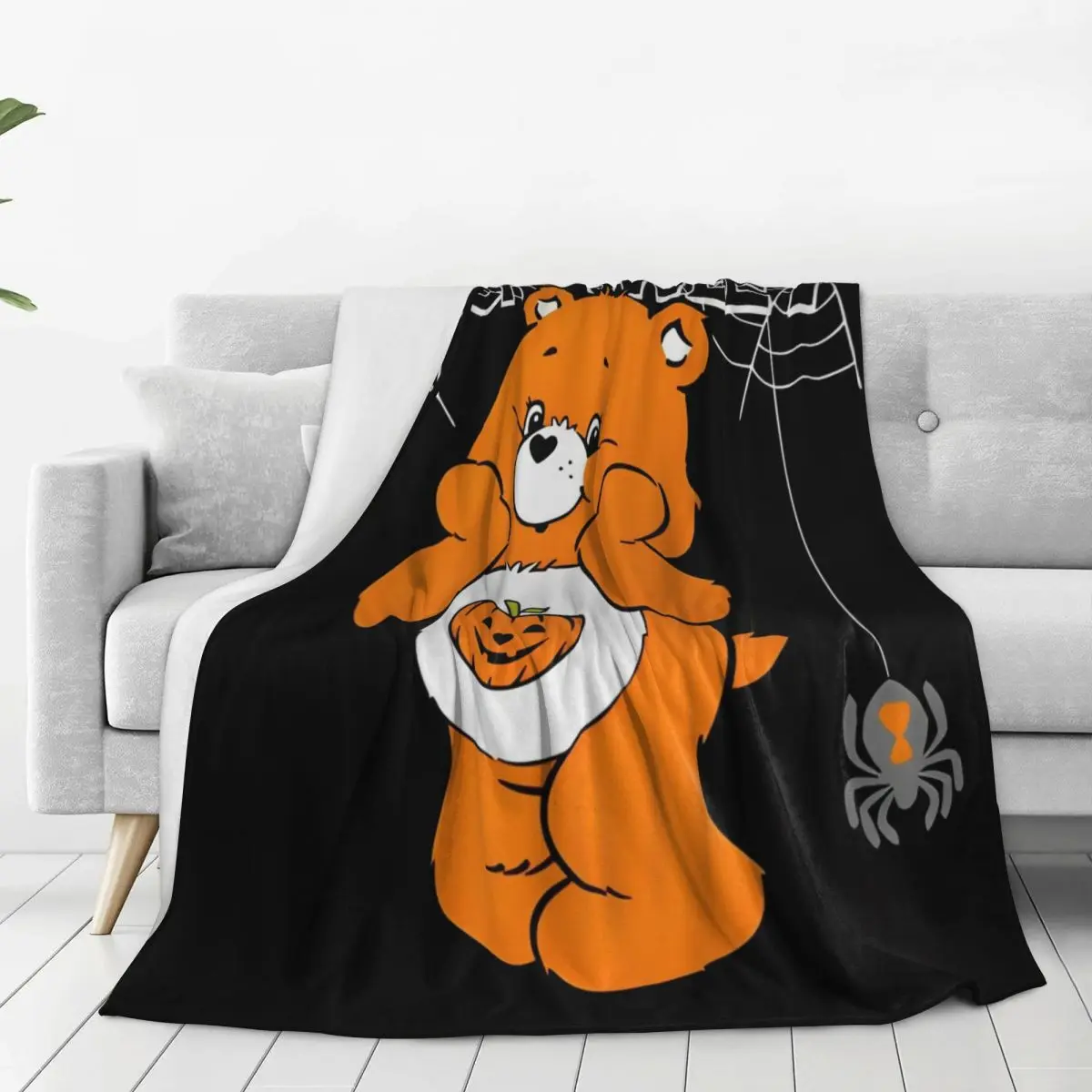 Warm Blanket Travel Kawaii Care Bears Trick Or Treat Bedding Throws Flannel Bedspread For Couch Bed Graphic Sofa Bed Cover