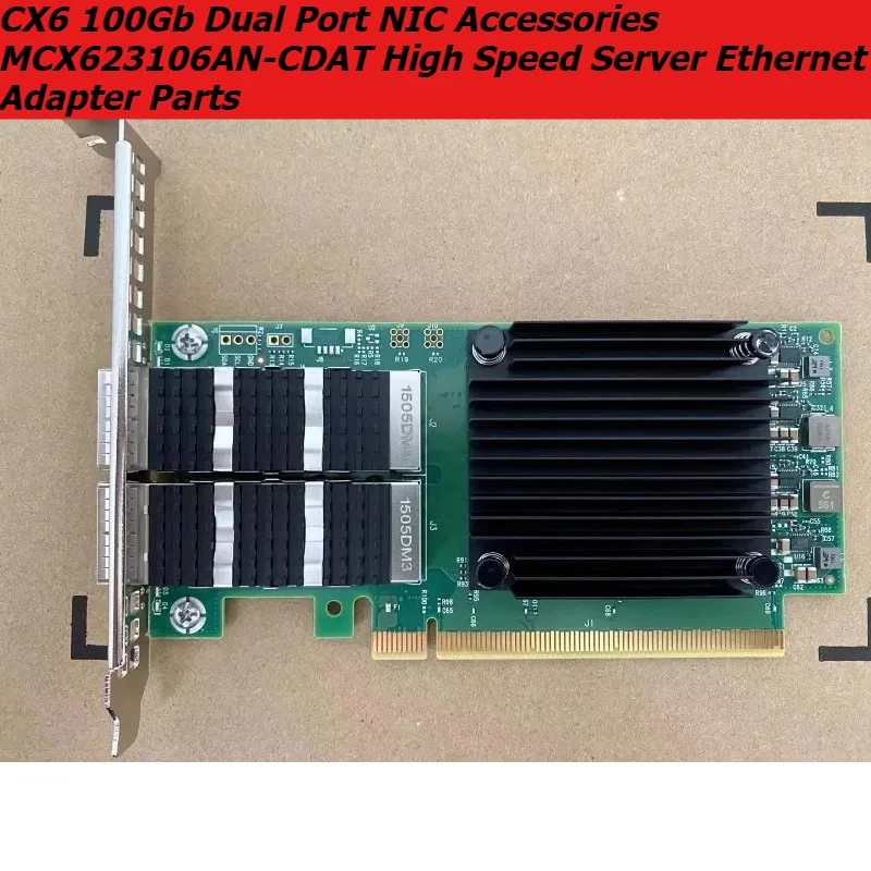 Spare Parts for MCX623106AN-CDAT CX6 Dual Port 100Gb Ethernet Server Network Interface Card