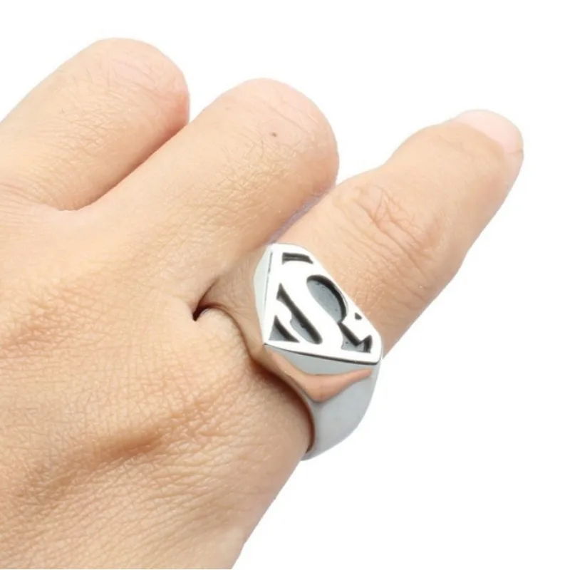 DC Comics Superman Alloy Multifunctional Ring for Geometric Waterproof Men and Women Jewelry Rings Christmas Birthday Gifts New