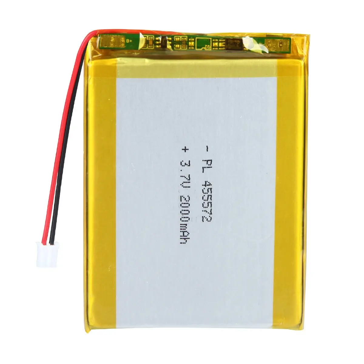 3.7V 2000mAh 455572 Rechargeable Lipo Battery length