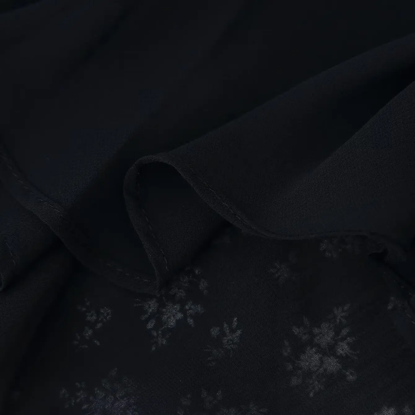 Vestido F NINE ZAR com Decote em V, Estampado, Camadas Decorativas, Manga Longa, Saia em A, Ajuste Slim, Estilo Casual...