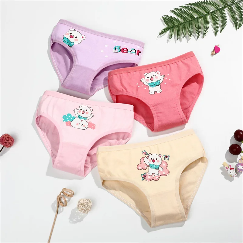 Random 1pc Girl's Underwear Cartoon Animal Children Briefs Kawaii Four Seasons Girls' Shorts Kids Gifts