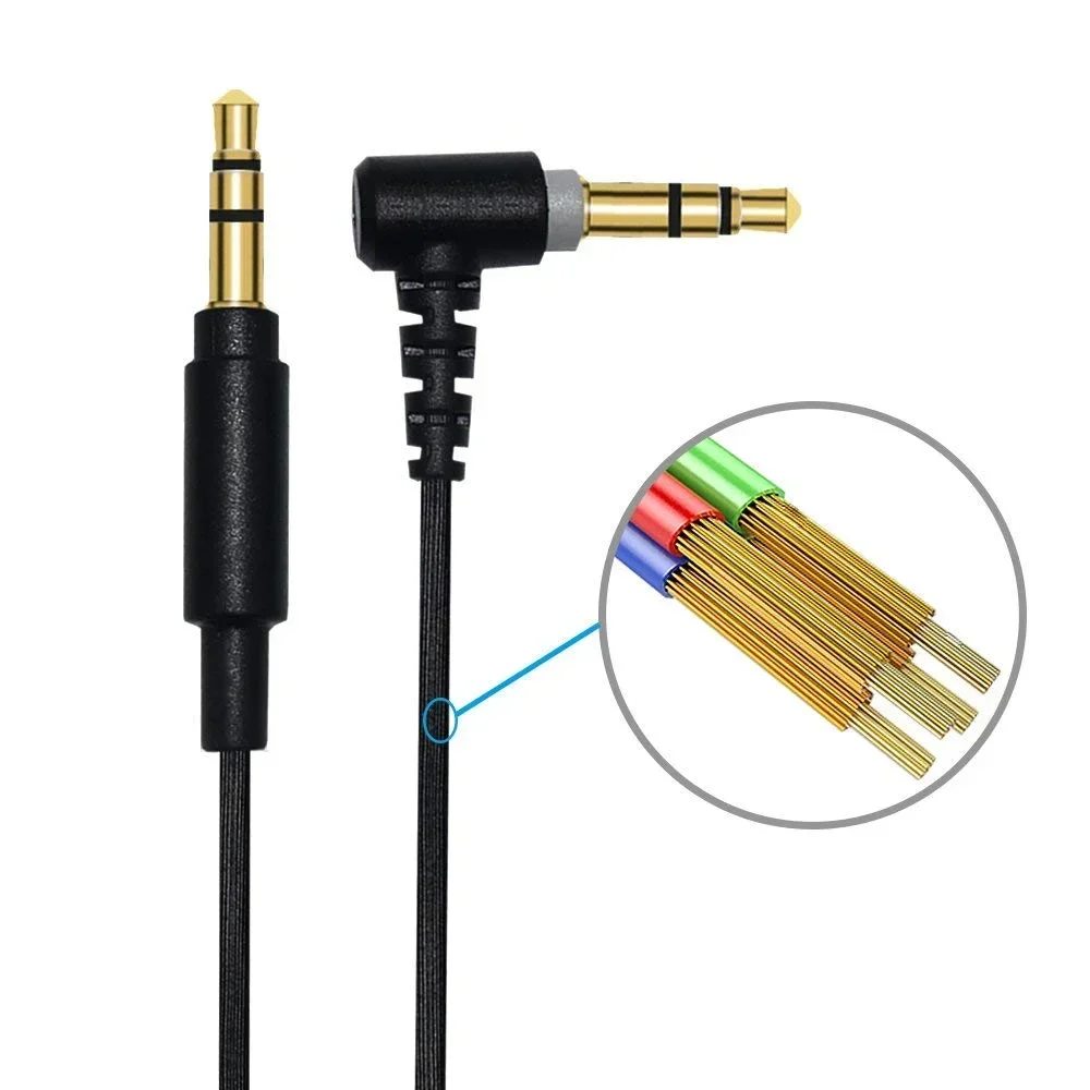 OFC-Cable de extensión de PVC auxiliar de repuesto para auriculares Sony, MDR-XB950BT, MDR-XB950N1, MDR-XB950B1, MDR-1ABT, MDR-1RBT