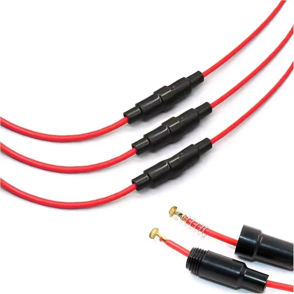 (Pack of 10) 5 X 20mm Inline Fuse Holder, 32V 20A Fast-Blow Screw Type, with 16 AWG Wire for Fast-Blow Glass Fuse