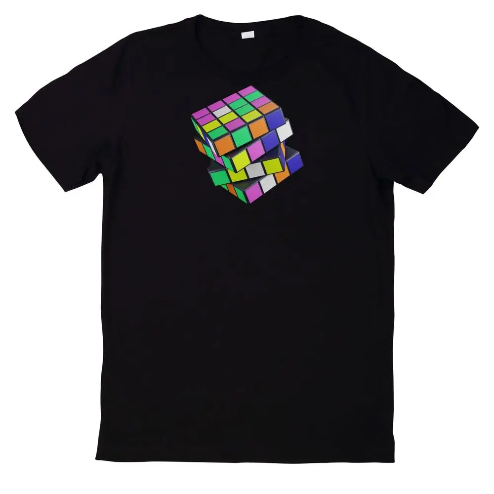 Magic Cube Twisted Cotton T-Shirt  High Quality 100%Cotton Short Sleeve