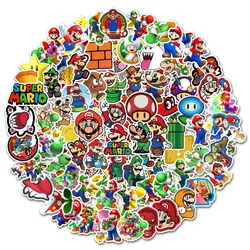 Autocollants du jeu Super Mario pour enfant, 10/30/100 pièces, stickers waterproof, dessin animé, mignon, pour ordinateur portable, skateboard, téléphone, jouets, cadeau