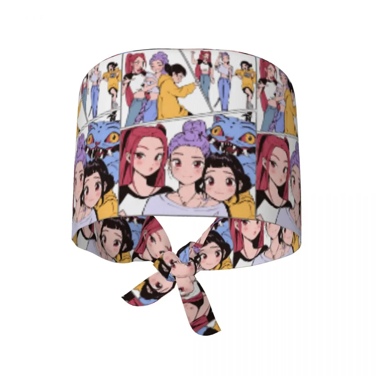 Chapéu médico kpop demon hunter trabalho esfrega boné para unisex macio e confortável meme enfermeira chapéus popular gravata volta design bonés de trabalho