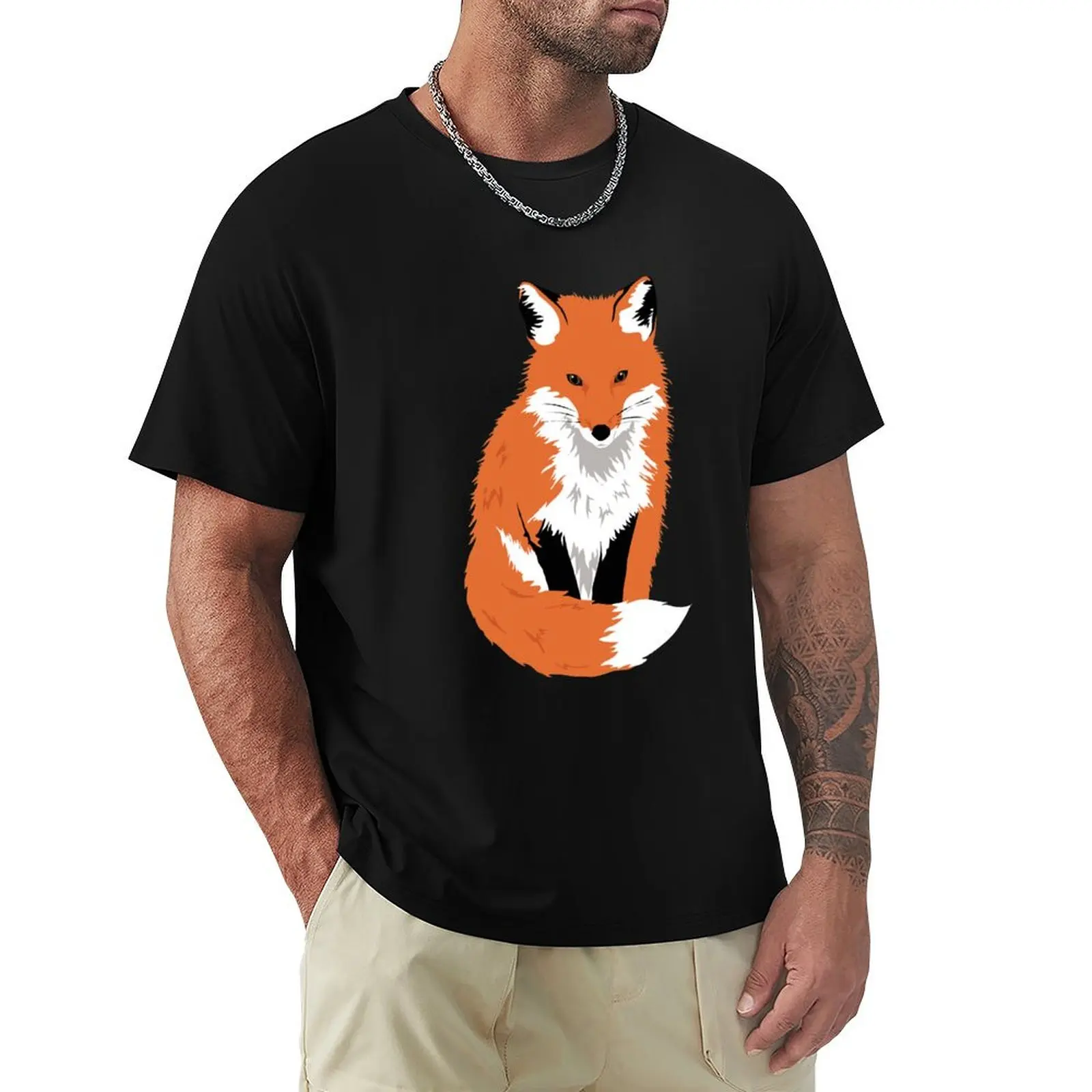 

Red Fox Cute Forest Animal Graphic Long Sleeve Tee T-Shirt shirts graphic tees t shirt for men