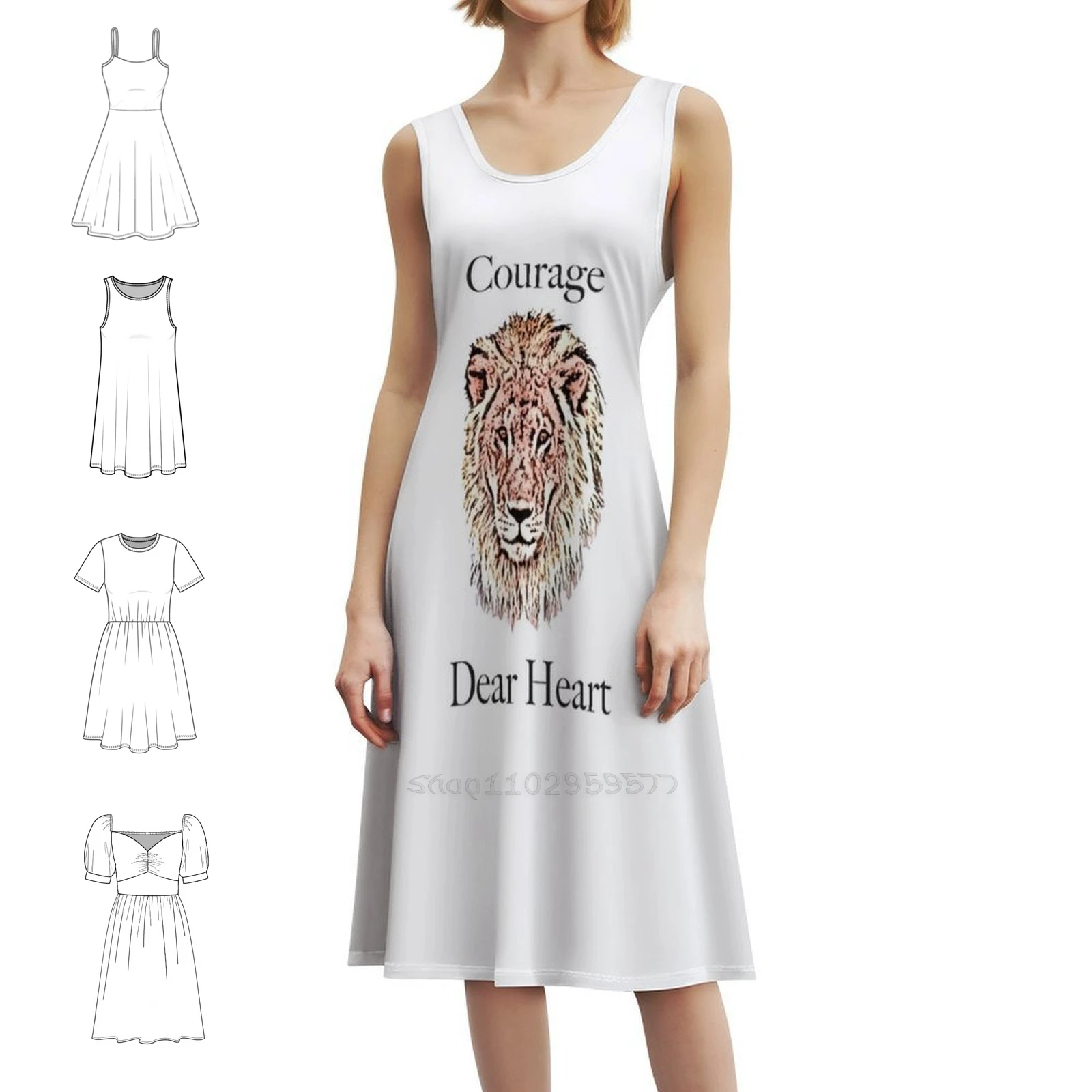 Aslan-Dear Heart Sexy Vacation Dress For Women Beach Party Birthday Mini Dress Aslan Dear Heart Chronicles Of Narnia C Female