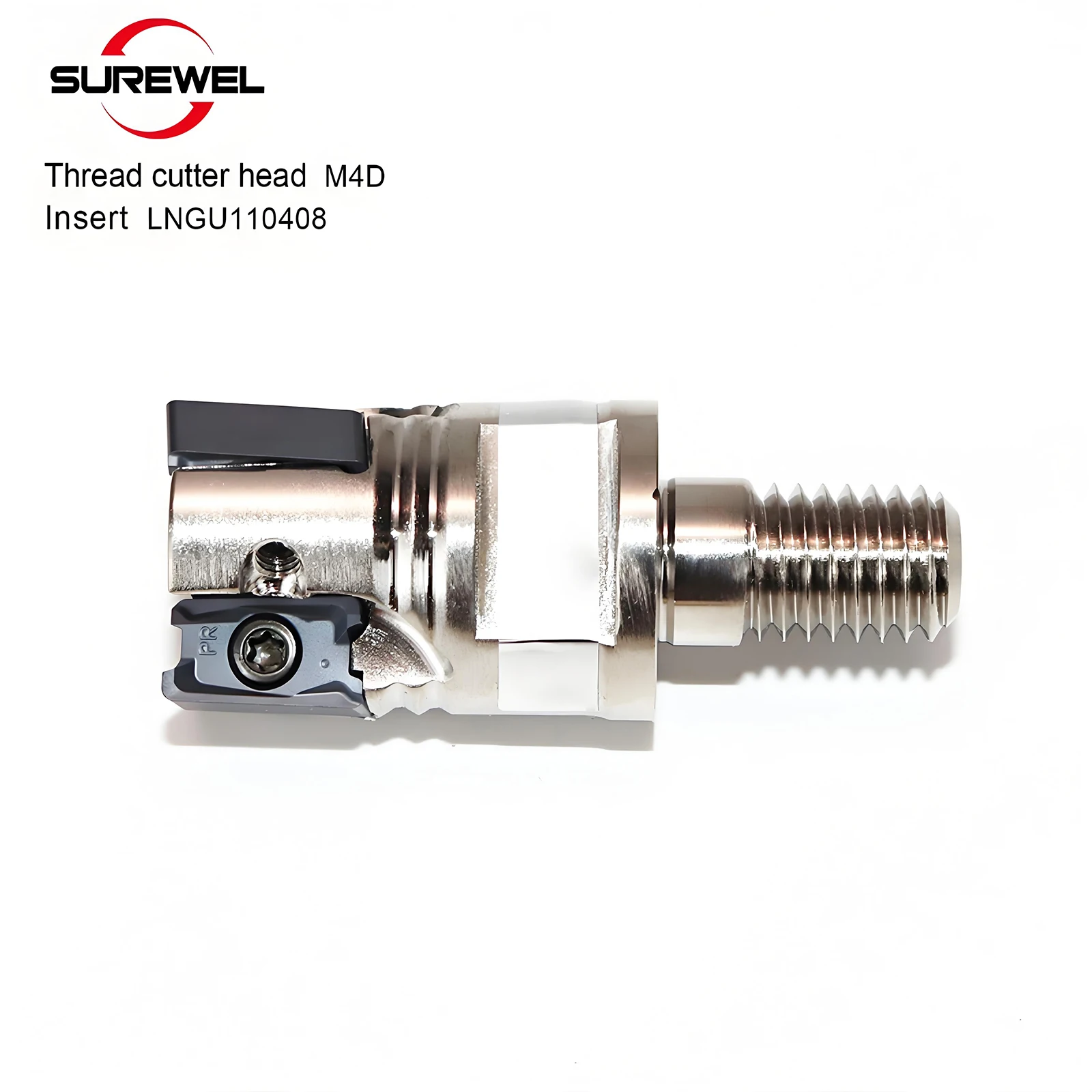 SUREWEL CNC M4D Testa di fresa con collegamento a vite di tipo modulare, inserti per frese a spallamento quadrato in metallo duro LNGU110408,LNGU15T608, fresa generale, materiale k.pm