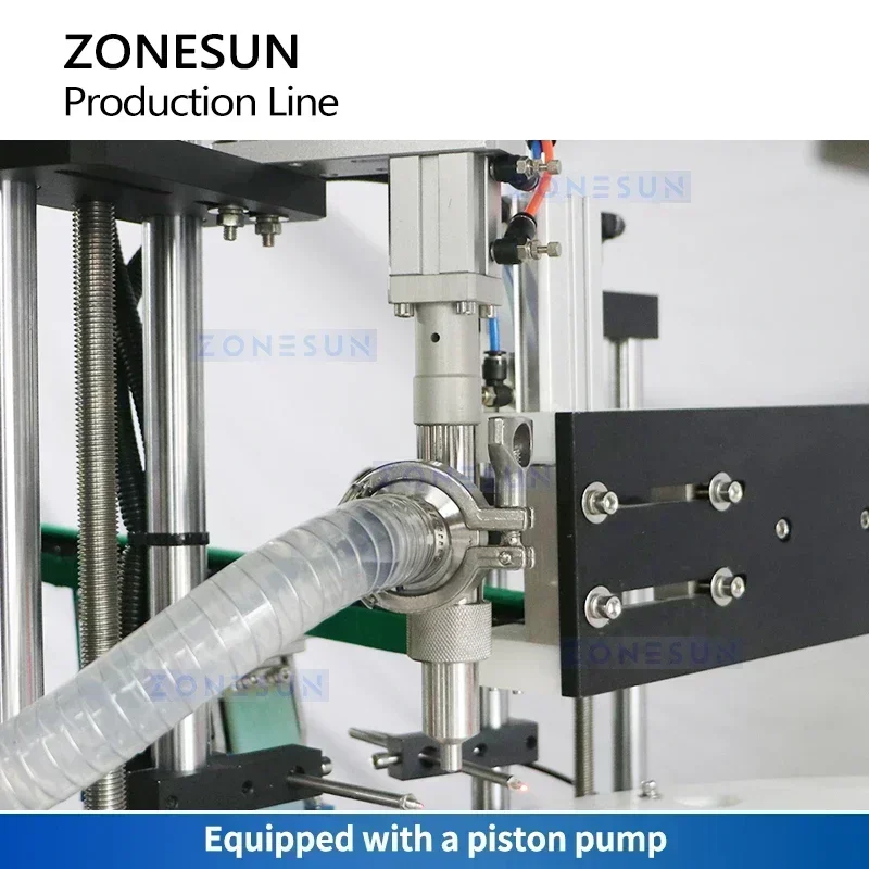 ZONESUN Automatic Liquid Filling Capping and Labeling Machine Bottle Packaging Line Liquid Piston Filler Capper Labeler ZS-AFCL3