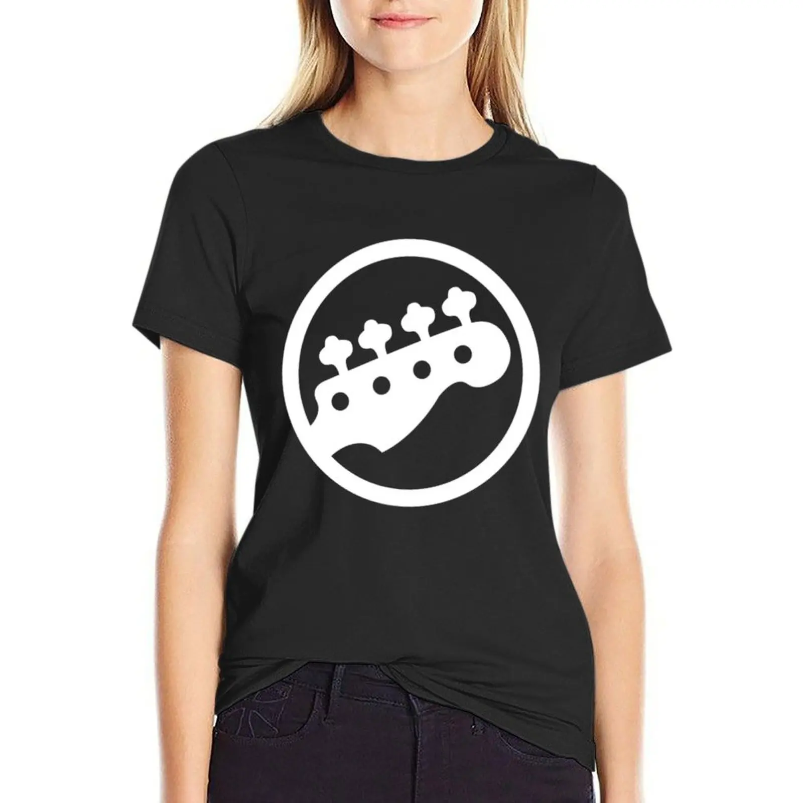 Rock Band Bass Guitar T-Shirt customs female womans clothing