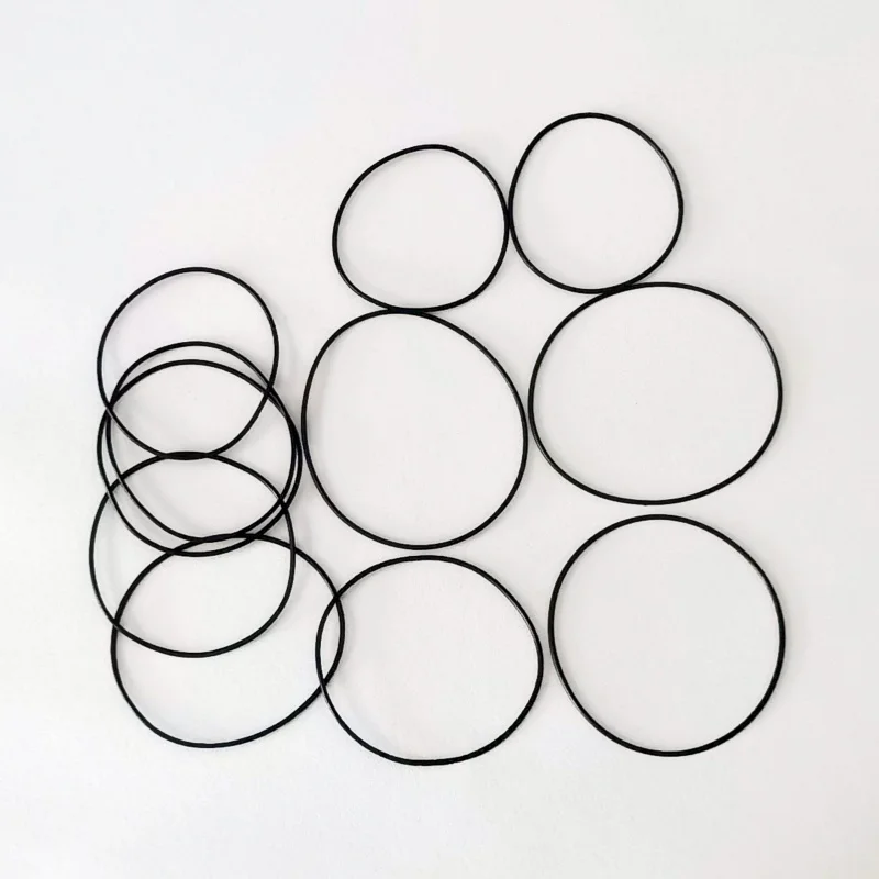 0.8mm 0.9mm Thickness Black O-Ring Gaskets Rubber Sealing Rings for Watch Back Cover，Mixed Size Set