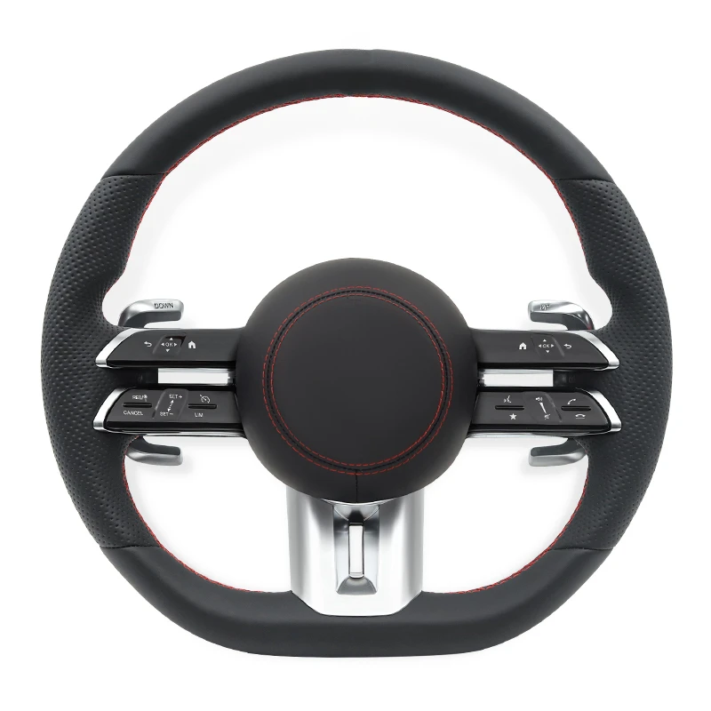 

For Mercedes-Benz AMG W204 W205 W212 W213 W221 W222 W218 W177 C63 G63 A B C E G Class GLA GLB GLC Car Leather Steering Wheel