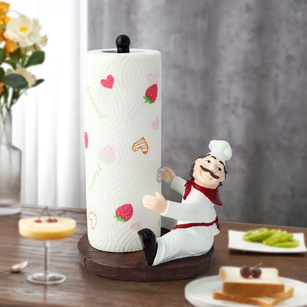 

1Pcs Long Lasting Tissue Stand Resin Vertical Roll Paper Support for Home Bar Coffee Tissue Holder Plastic Wrap Holder
