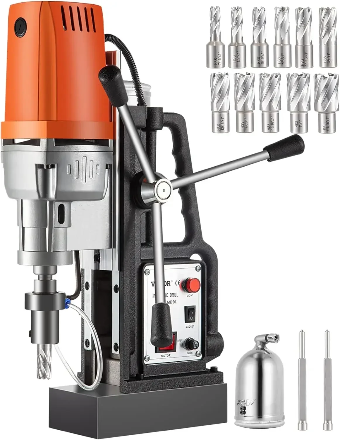 Magnetic Drill 1550W Magnetic Drill Press with 2Inch Boring Diameter Annular Cutter Machine 2900 LBS