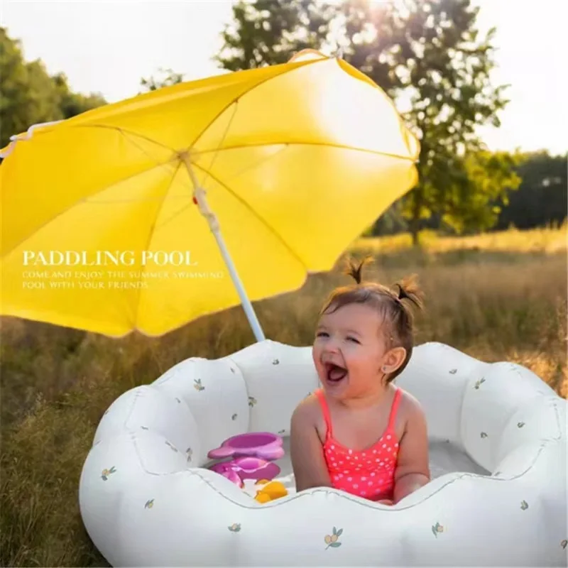 Kids Inflatable Petal Pool PVC Baby Play Pool Ocean Ball Water Park for Garden Backyard Summer Fun
