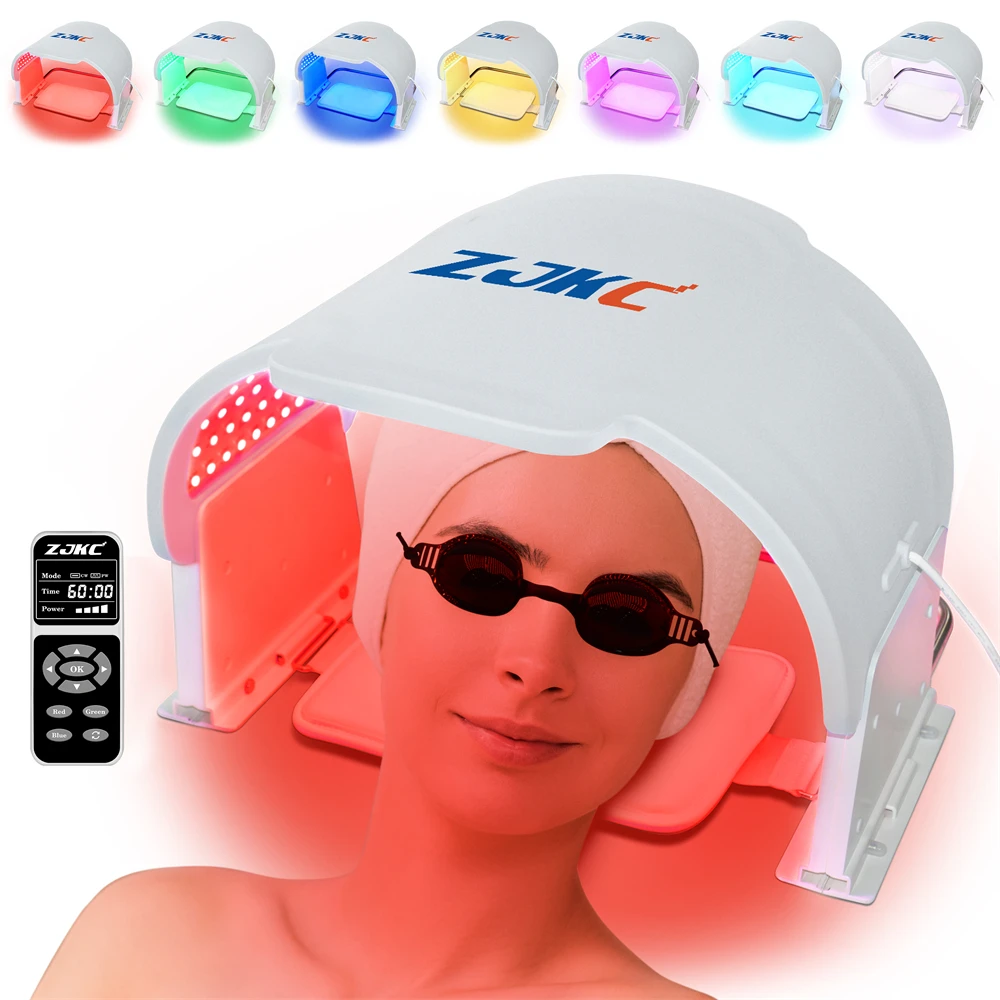 ZJKC Photon Light Therapy Mask Phototherapy Best LED Mask for Face and Neck Balance Water and Oil Anti-Aging Wrinkle Removal